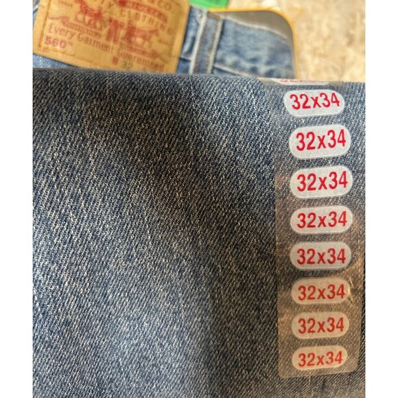 Levi’s 560 Loose Fit Tapered Leg Blue Jeans 32x34 Vintage Made in Mexico USA - Picture 6 of 11